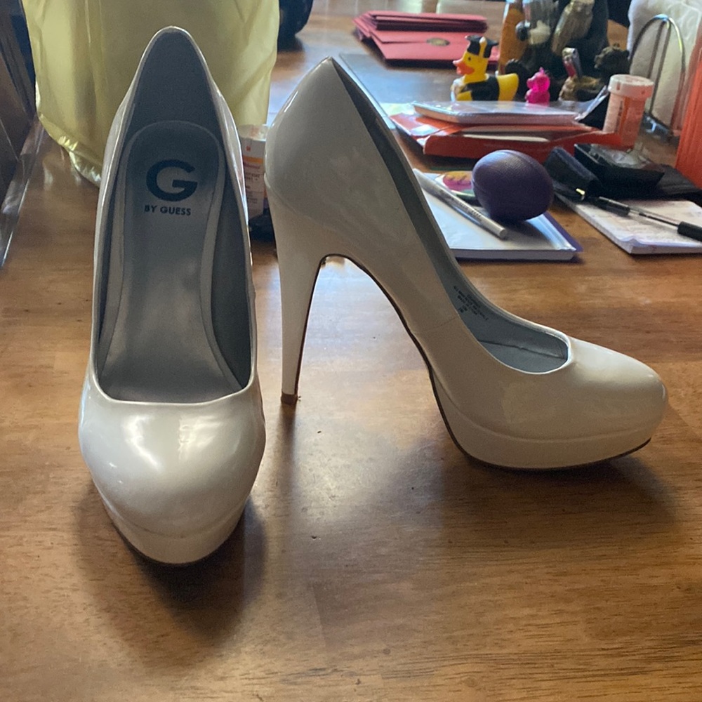 White Guess heels
